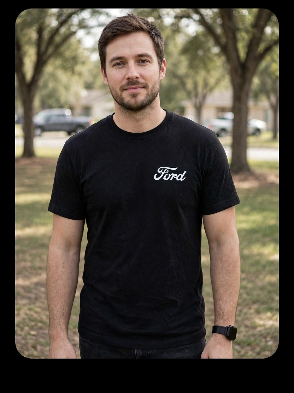 Ford Logo Men's Black Short Sleeve Tee